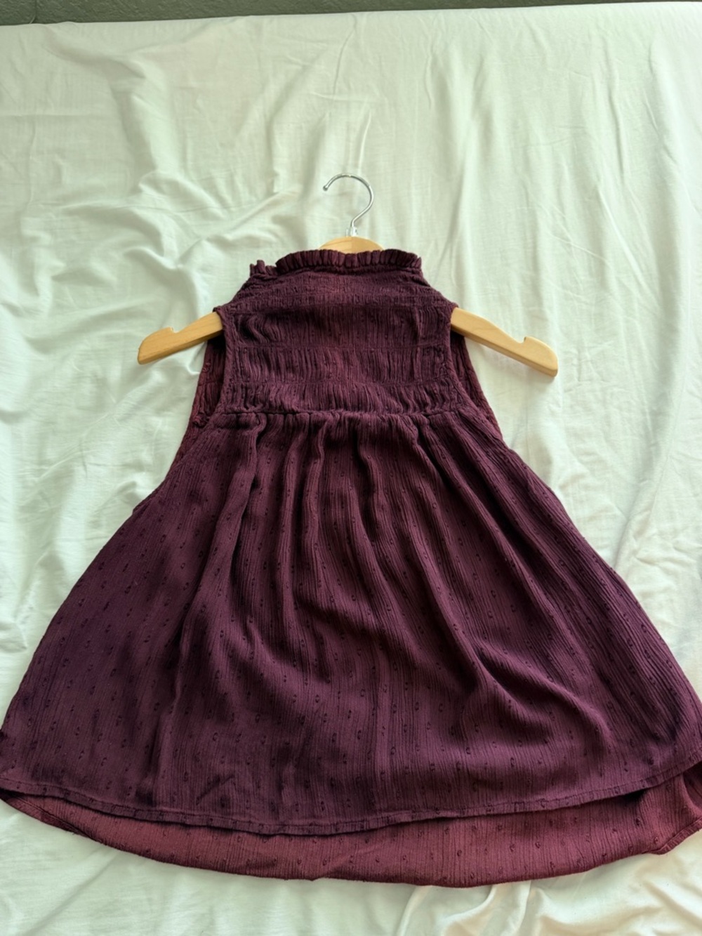 American Eagle Outfitters Plum Textured Sleeveless Dress